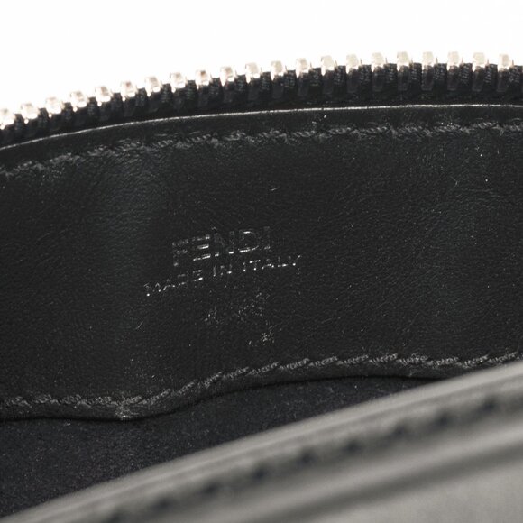 Fendi Dotcom Whipstitch Black Leather Satchel - Picture 13 of 14